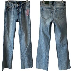 NEW WILD FABLE Low Rise Bootcut Denim Jeans Medium Blue Wash Size 0 Button Fly